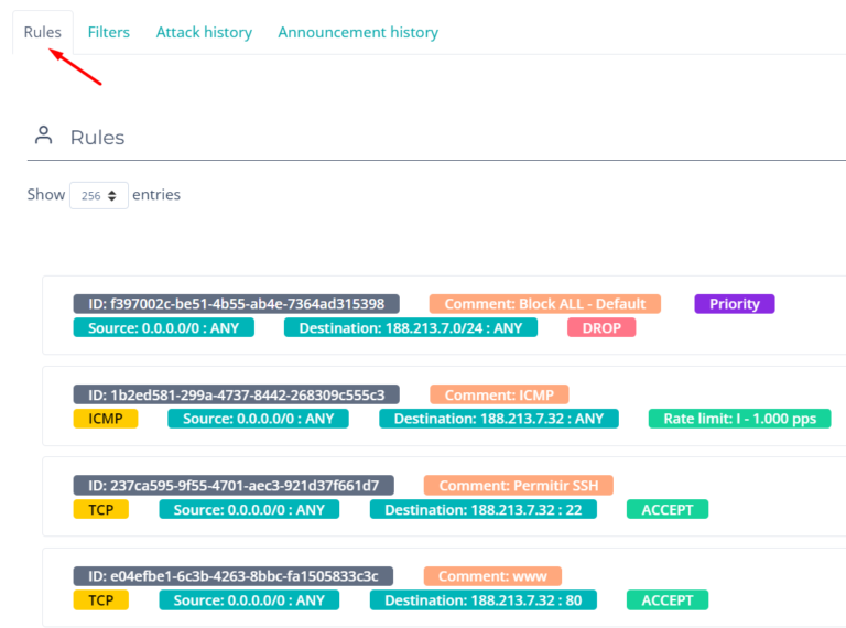 Reglas de protección