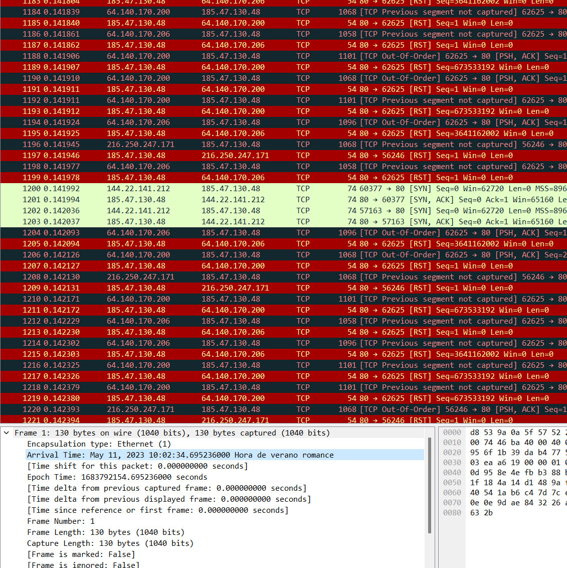 Captura de paquetes 1